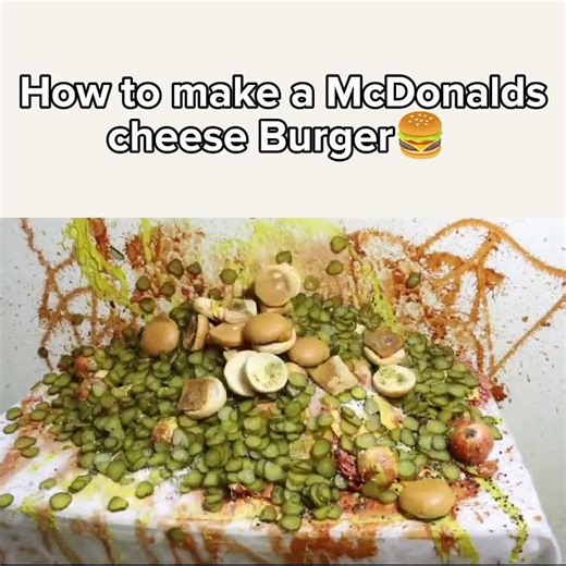 how to make a McDonalds cheese burger:) 🍔 #funny#funnyshorts