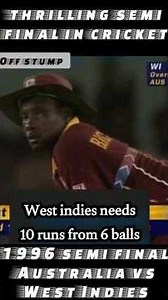 1996 World Cup Semi Final |Last Over Thriller #WorldCup1996 #CricketHistory #AustraliaVsWestIndies