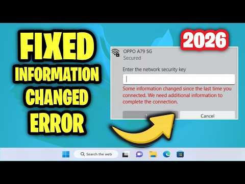 Some Information Changed Since the Last Time You Connected in Windows 10/11 - How To Fix Wifi Error