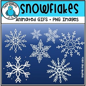 Snowflakes Animated GIF and PNG Clip Art