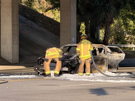 East Victory Drive reopens after vehicle fire