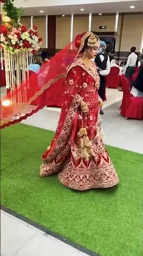 Most beautiful bridal entry in marryed ceremony 🥰🎉