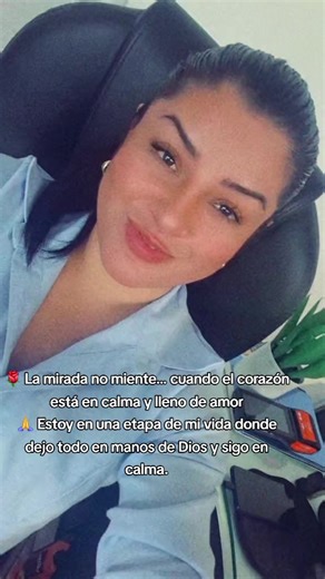 Estoy en una etapa de mi vida donde dejo todo en manos de Dios y sigo en calma.