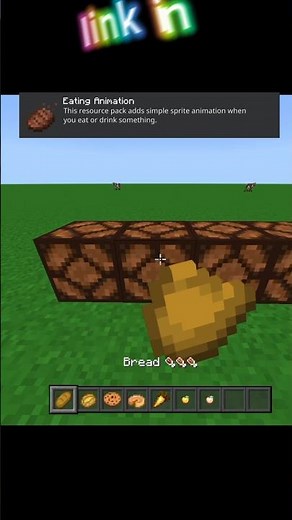 Eating animation for Minecraft pocket edition 1.21+ #minecraft #shorts