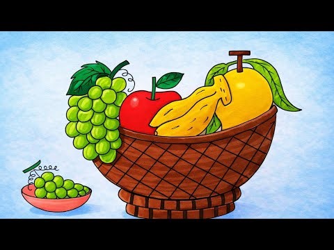 How to Draw Fruits | Simple Fruits Drawing | How to Draw Apple | Realistic fruit drawing | Fruits