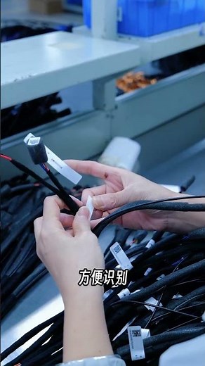Labeling process for automotive wiring harnesses.