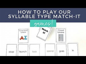 How to Play our Syllable Type Match-It Game!