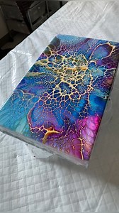 These are a fair amount of work but this one was worth it! Sanding, staining, varnishing, sanding some more then more varnish! And that's just the base of the box! Still need to resin the top, add hardware, line the inside and add felt to the bottom. Labor of love! 💙 🎨 🖼 | Waterfall Acrylics