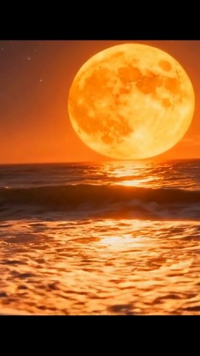 When the moon rises like molten gold above the waves, the ocean becomes liquid fire and the sky whispers promises of wonder. Let the moon's radiant glow remind you that some moments are too magical to capture, they can only be lived with your whole heart. Watch as waves kiss the shore beneath the moon's eternal light, proving that beauty is both fierce and tender. Stay until the last golden shimmer, the moon reveals its deepest secrets to those who watch until the very end. #moon #themoon #super