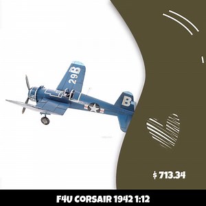 Ready to take your collection to new heights? ✈️ The F4U Corsair 1942 1:12 model is not just a stunning piece of history; it’s a breathtaking blend of craftsmanship and nostalgia. Crafted with meticulous attention to detail, this model captures the spirit of the skies while bringing elegance to your space. Perfect for aviation enthusiasts, it adds a unique touch to your decor or makes for a remarkable gift! 🌟 Don’t miss out on owning this iconic piece for just $713.34! Grab yours today and elev