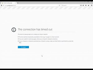 Fix the Connection Has Timed Out. The Server Is Taking Too Long to Respond in Mozilla Firefox FIX