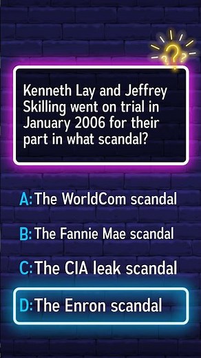 What scandal were Kenneth Lay and Jeffrey Skilling on trial for in January 2006?