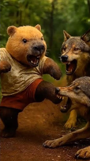 Fighting for a friend #capybara #sacrifice #animalhero #familylove #animalfight