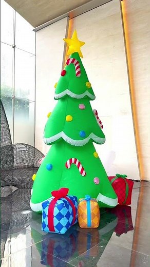 🎄✨ Bring holiday magic to your yard with this 12FT Giant Christmas Tree Inflatable! 🎅💚