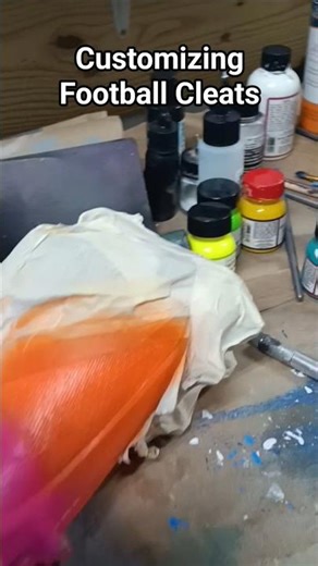 Customized Football Cleats.. Trust The Process #football #footballshorts #cleats