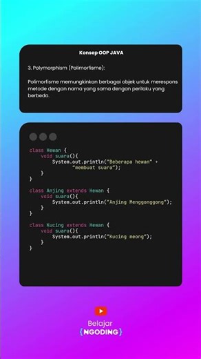 Konsep Dasar OOP JAVA #java #oop #belajarngoding