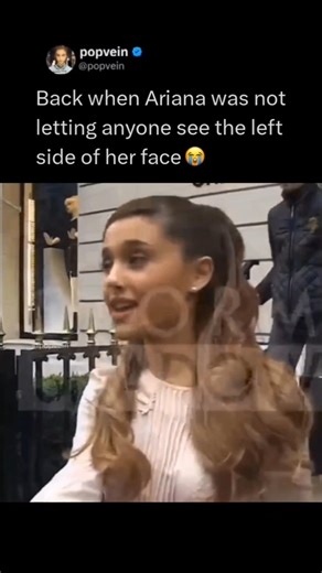 Back when Ariana Grande was not letting anyone see the left side of her face 😭