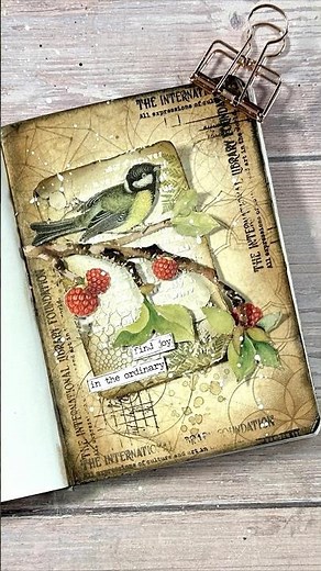 mini art journal - layering clusters