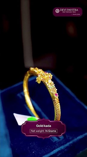 14 Gram Gold Kada | Elegant Traditional Gold Jewellery by Devi Pavitra