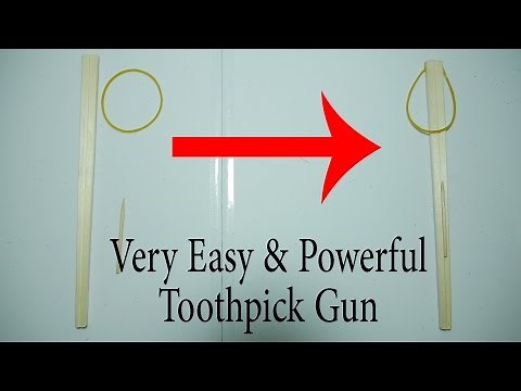 How to make a Easy & Powerful Toothpick Gun with Chopstick