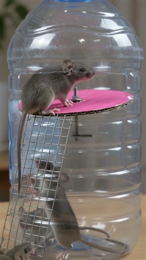 DIY Plastic Bottle Mouse Trap with Spinning Wheel! #rat #rattrap