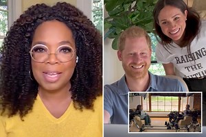 Oprah defends Prince Harry and Meghan against critics