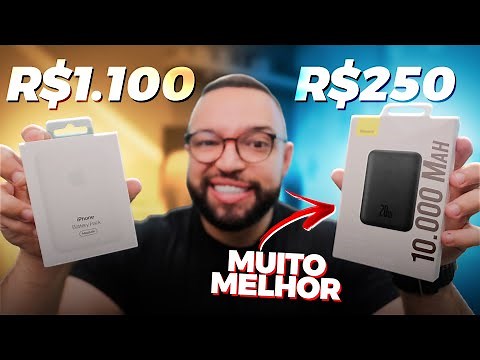 Essa BATERIA MAGSAFE é MUITO MELHOR que a da APPLE?! [Baseus Power Bank 10.000 mAh]