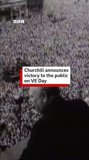 The moment Winston Churchill announced the end of World War Two in Europe. #VEDay #BBCNews
