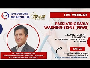 LIVE WEBINAR: PAEDIATRIC EARLY WARNING SIGNS (PEWS)