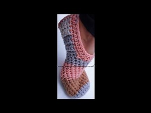 HOW TO CROCHET SLIPPERS / FAST AND EASY/UNISEX#crochetslippers#easycrochet#howtocrochet