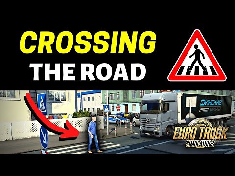 Pedestrians CROSSING the Road with a MOD in ETS2 | Rheinland & Pfalz (Germany) - Future 1:1 Map Mod