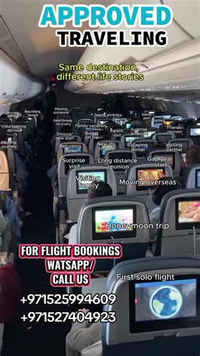 🌍✈️ YOUR TRUSTED & APPROVED TRAVEL AGENCY IN THE UAE ✈️🌍 Plan your journey with confidence! We are a licensed and approved UAE travel agency, offering complete travel solutions under one roof. ✅ Flight Bookings Domestic & international air tickets Economy | Business | First Class Best airline deals with 24/7 support ✅ Holiday & Tour Packages Customized international & domestic packages Honeymoon • Family • Group • Luxury • Budget Tours ✅ UAE Visit Visa Services Tourist visas (30 / 60 / Days) S