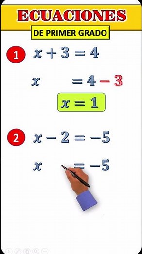 First Degree Equations Exercises – Linear Equations in One Variable – Exercises 1 and 2