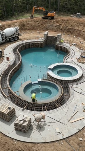 Abandoned Backyard → Dream Luxury Pool Transformation#pooltransformation#poolbuild#backyardmakeover