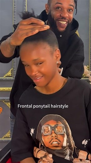 Frontal ponytail hairstyle #fyp #quickweave #humanahairbundles #bundleshumanhair #vbokydhair