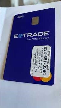 NEW ETRADE MASTERCARD DEBIT NEW CARD FROM MORGAN STANLEY BROKERAGE ACCOUNT UNBOXING