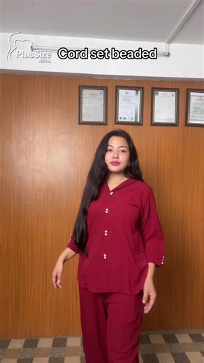 Plus Size Cord Set Beaded Outfit