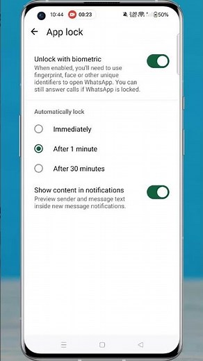 How to Enable App Lock on WhatsApp with Fingerprint or Face ID #shorts
