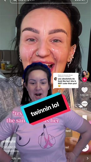 Replying to @Amanda Shupe Simpson I wanted to get in character lmao 🤌💀😂🤦🏻‍♀️ I am still seriously considering a double nose piercing though 🤔 #doppleganger #influencers #mikaylanogueira #nosepiecercing