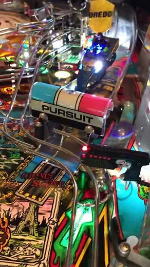 Judge Dredd Pinball Machine "Lawgiver Gun" Lighted Mod in Action!!