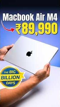 Macbook Air M4 at ₹90,000 in Flipkart Big Billion Day #BBDsale2026 #Macbook
