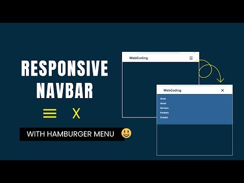 Responsive Navbar Using HTML CSS & JavaScript 🔥| Hamburger Menu | HTML CSS JavaScript Tutorial