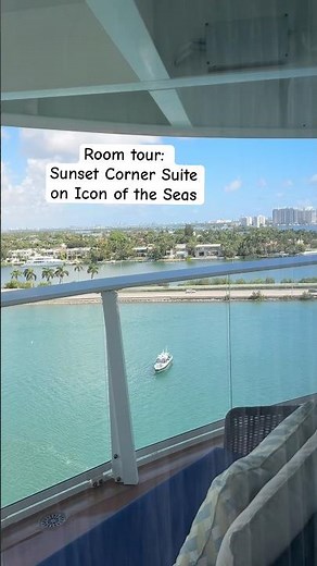 Room tour of the Sunset Corner Suite on Icon of the Seas! #royalcaribbean #iconoftheseas