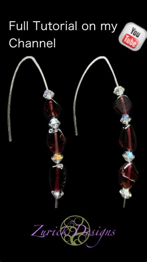 ✨One Wire Beaded Earring Design✨Beginner Wire Earrings #wirejewelry #wirewrappedjewelry #wireart