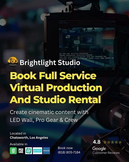 Brightlight Studio | LED Wall | Los Angeles Production Space for Film, Podcast & Photography