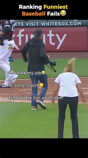 Ranking Funniest Baseball Fails 😭 #shorts #viral #sports