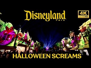 The BEST View of Disneyland's Halloween Screams Projections is on Main Street, U.S.A. | 4K POV