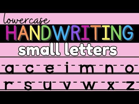 Small baseline Letters: Handwriting {Lowercase}