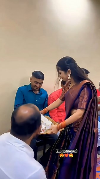 Engagement Moment 😍 #shorts #marriage #wedding #shortvideo #youtubeshorts #engagement #love #shaadi👰