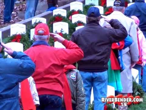 Wreaths Across America Ceremony 2012 at Alton National Cemetery - Honoring Veterans